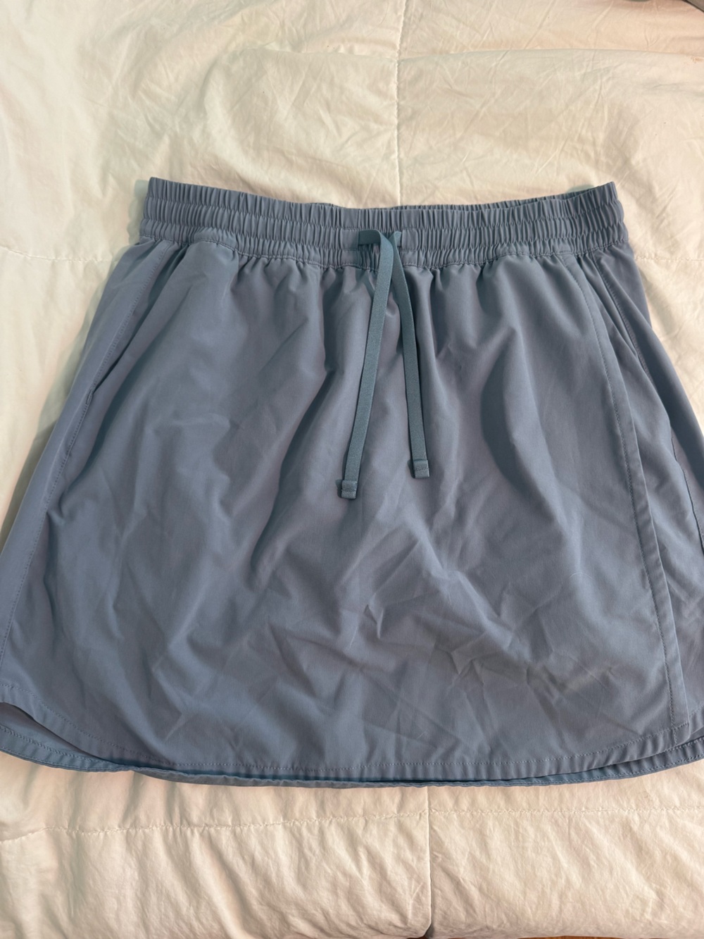 Patagonia Slate Blue Drawstring Mini Skirt